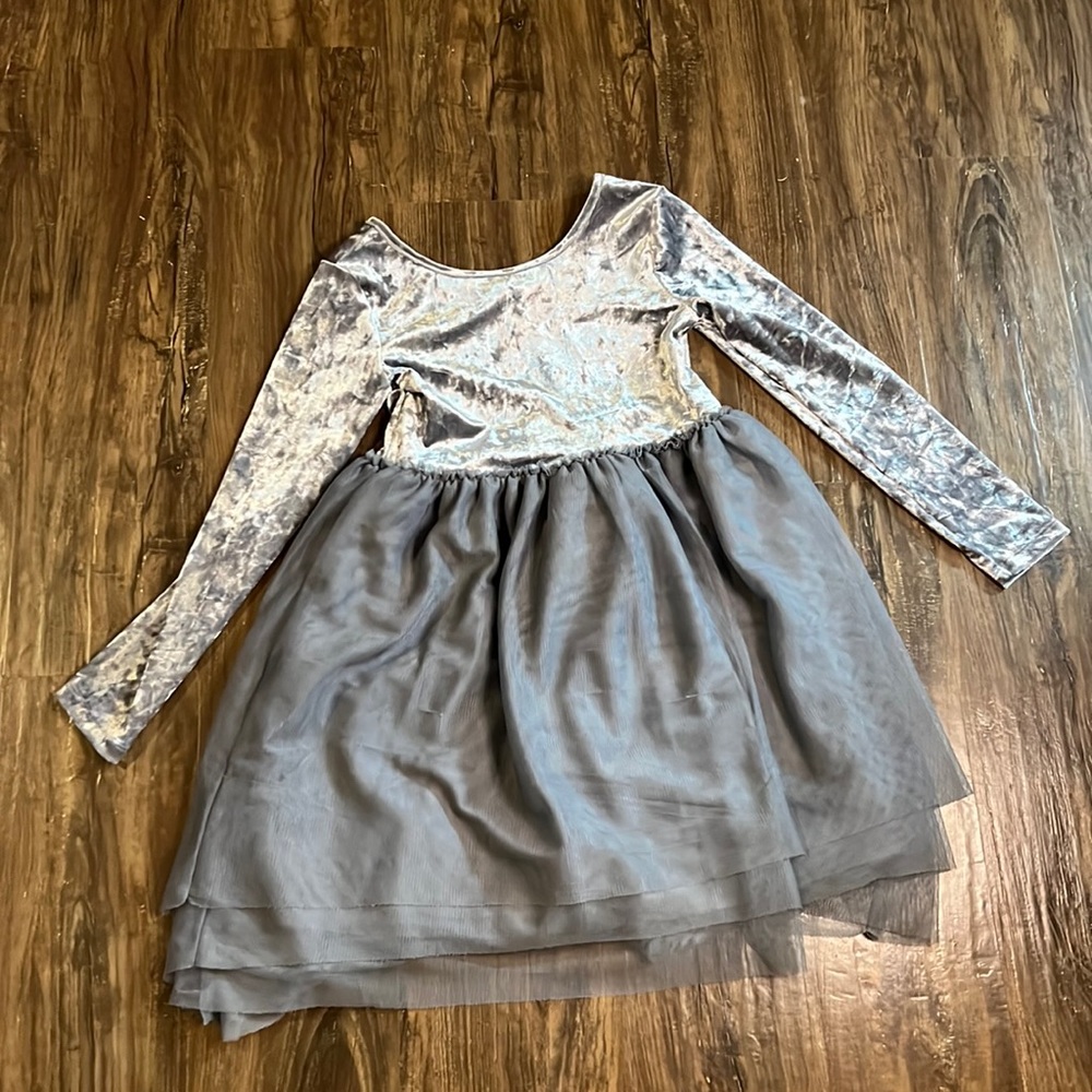 Kids velvet and Tull dress